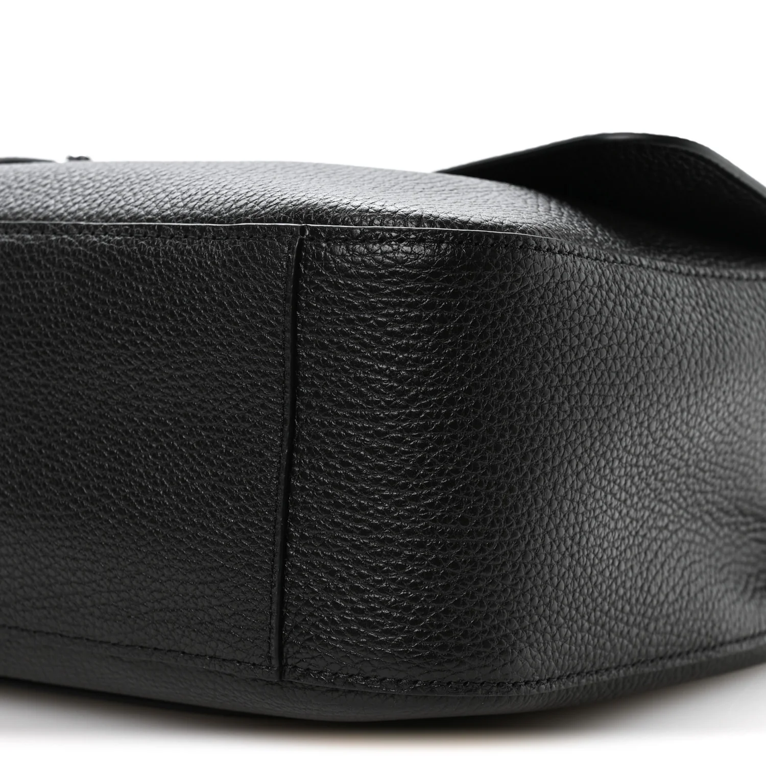 Grained Calfskin Small Souplissimo Maxi Flap Black