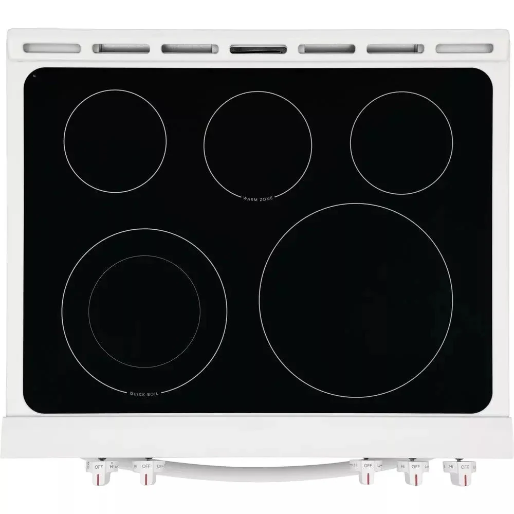 Four simple de 76 cm (30 po) et de 142 litres (5 pi³) blanc avec vitre noire NVS
