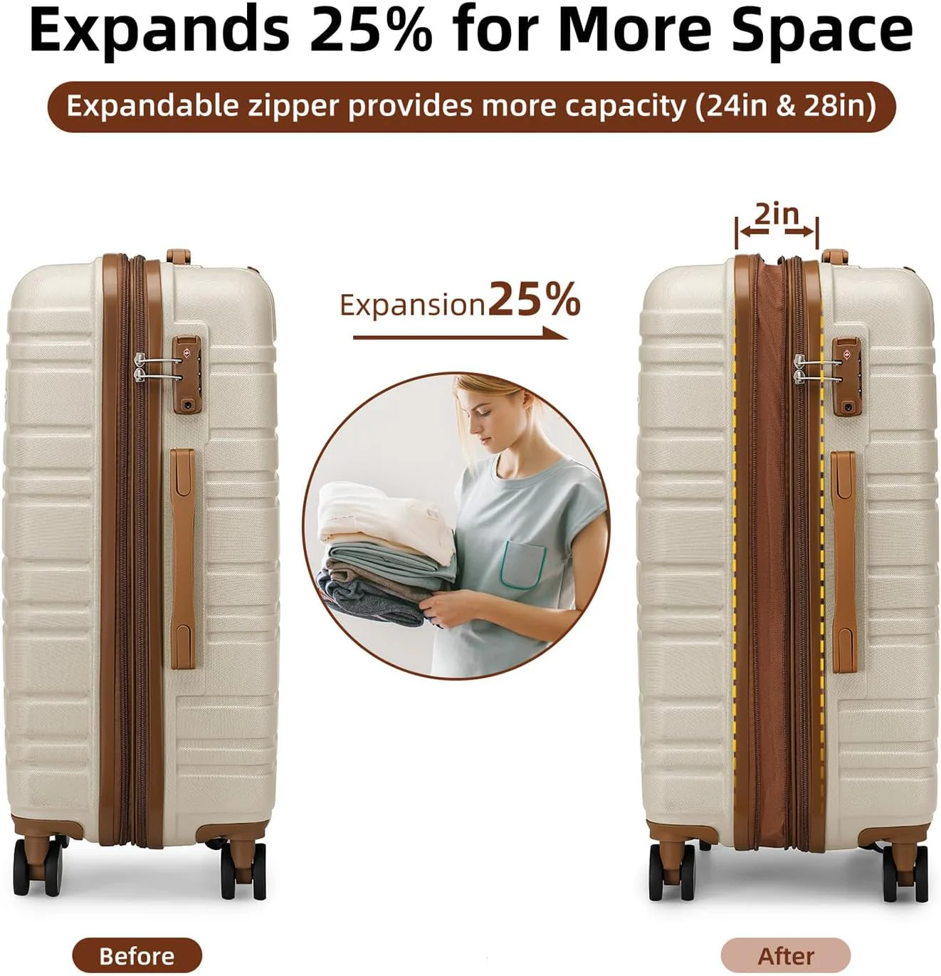 Ensemble de 6 valises, ensemble de valises rigides extensibles avec roulettes multidirectionnelles, ensemble de bagages à roulettes légers