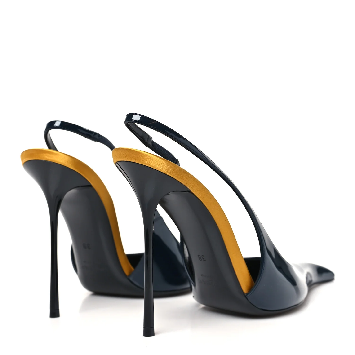 Vernice Seta Slingback Pumps 38 Overnight 38 Blue