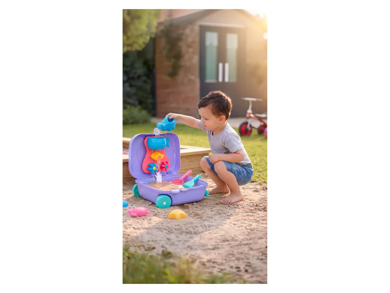 lupilu Valise  roulettes avec jouets de plage