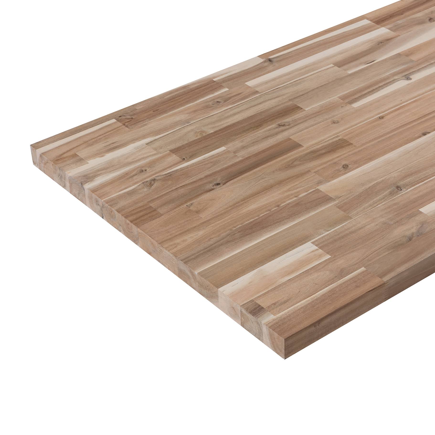 Allen + Roth Natural Straight Butcher Block Acacia Countertop | ARF1525FJACA-48 - 48 x 25 x 1.5 in
