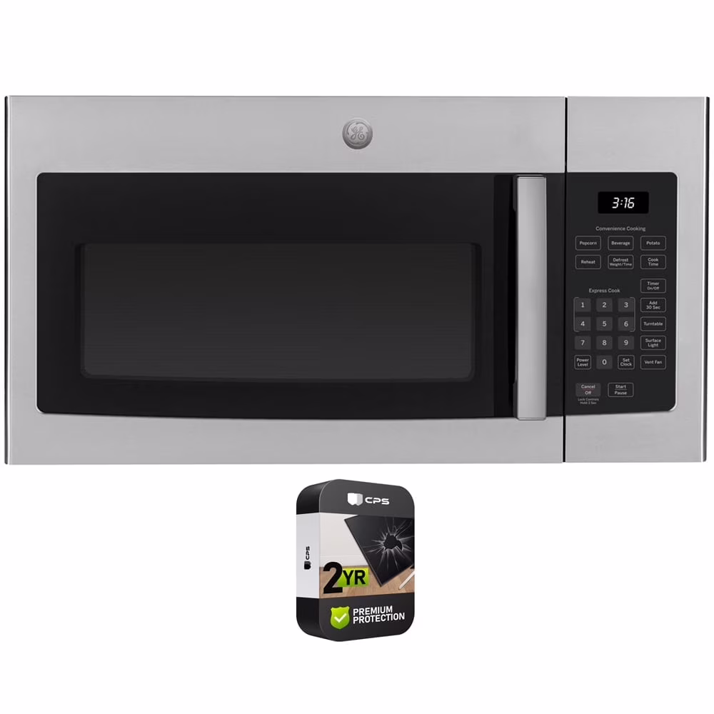General Electric GE 1.6 Cu. Ft. Over - the - Range Microwave Oven Stainless Steel, JVM3160RFSS