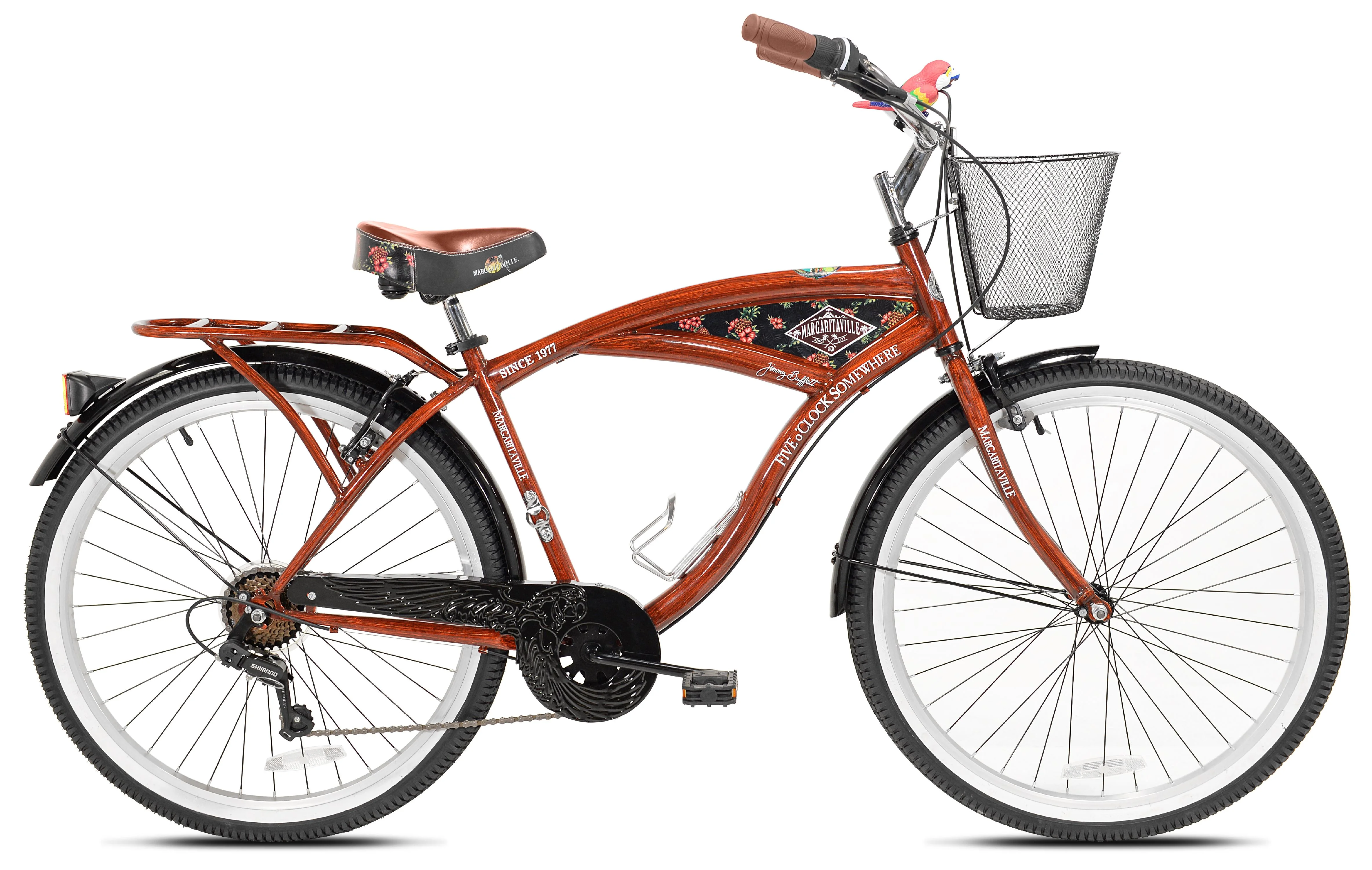 26" Men's Cruiser Bike, Wood Grain Color Image 2