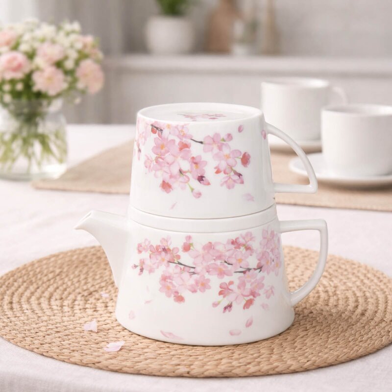 Tea For Me tekanne og krus 40 cl Cherry Blossom