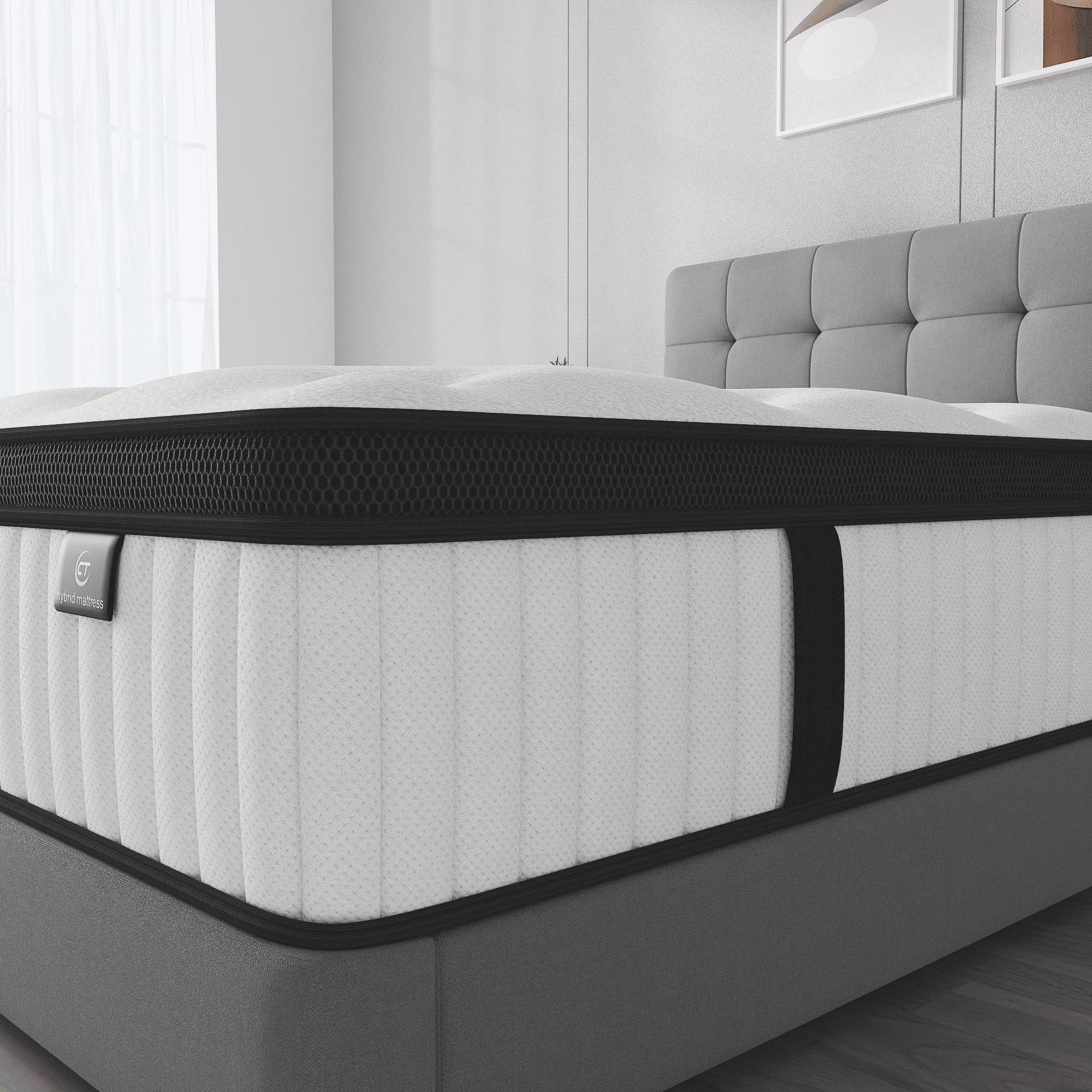 Full Mattress in a Box, 12 inch Memory Foam individual Pocket Spring Hybrid Mattress Medium Firm Support with Soft Breathable(Full/12 in) - Image 10