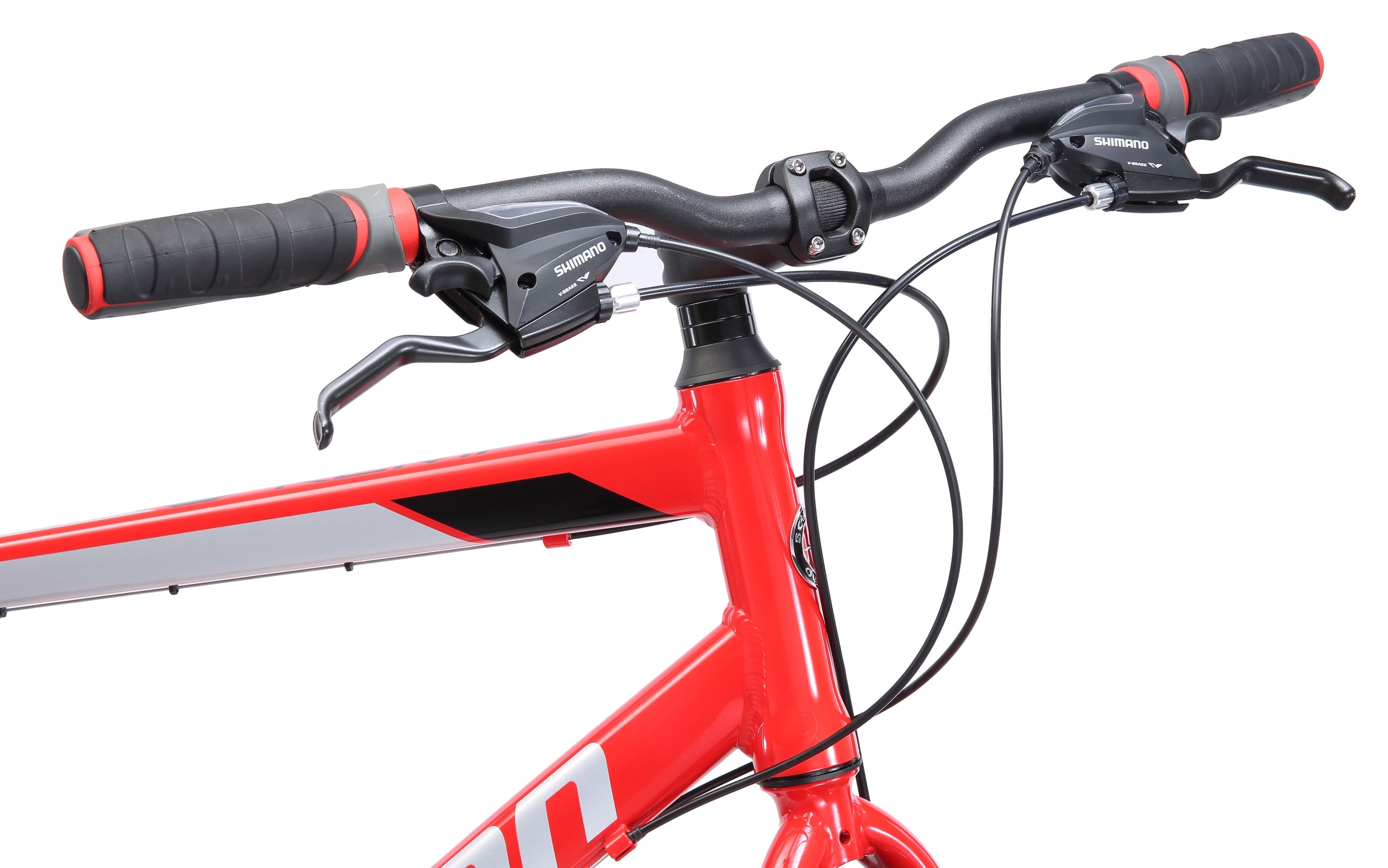 Kempo Hybrid Bike. 700c Wheels. 21 Speeds. Mens Frame. Red