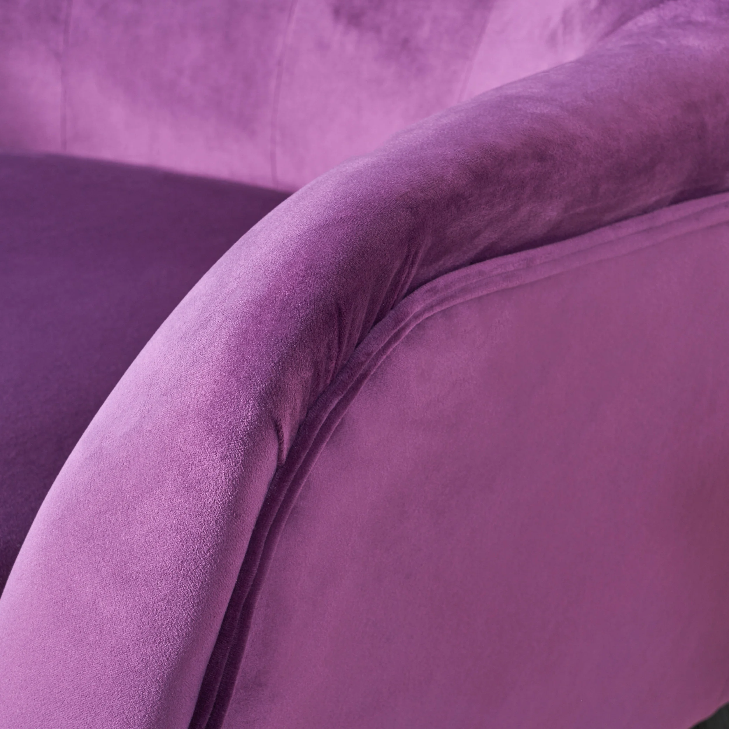 Noble House Simon Velvet Wingback Chair, Purple