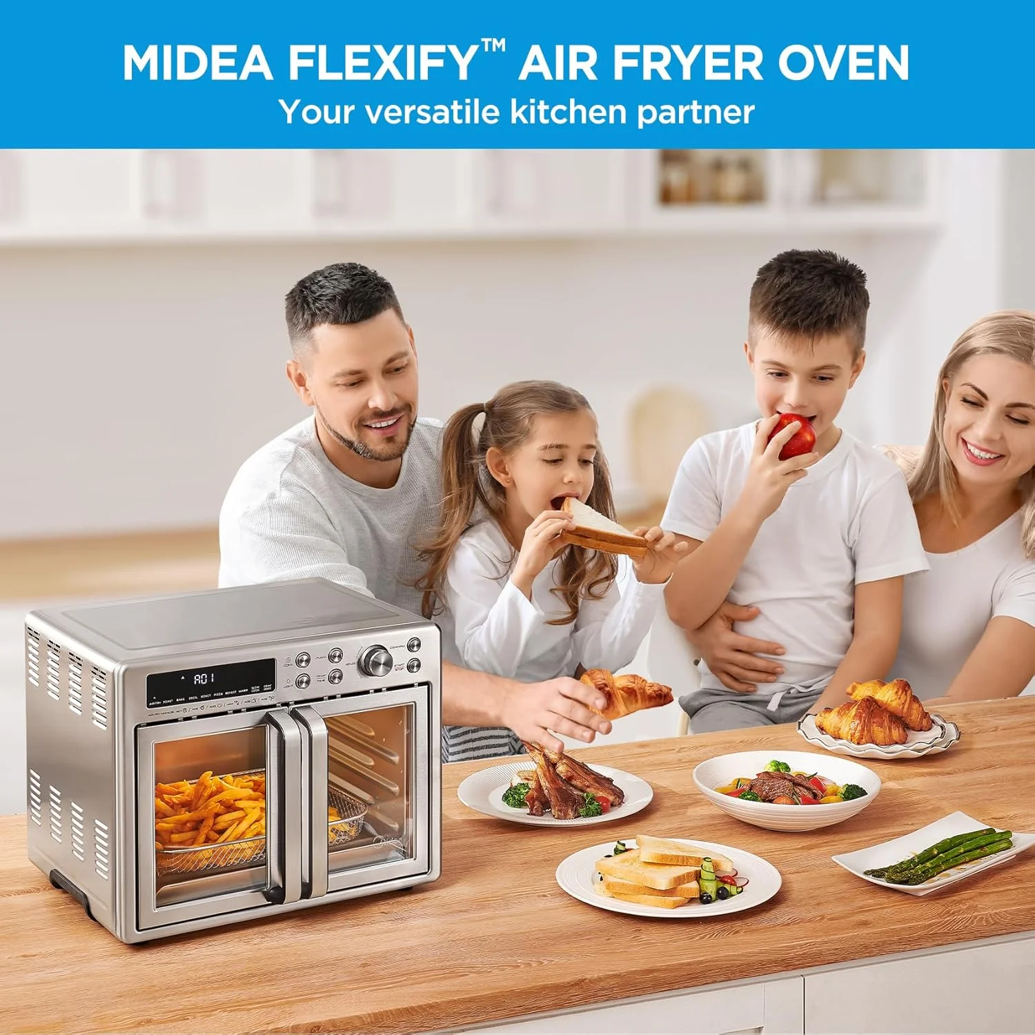 Flexify French Door Air Fryer, Pizza Oven and Toaster Oven, Stainless Steel, New(Stainless Steel) - Image 8