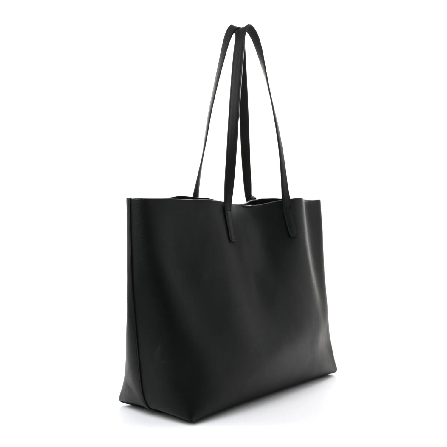 Calfskin Large Shopping Tote Black
