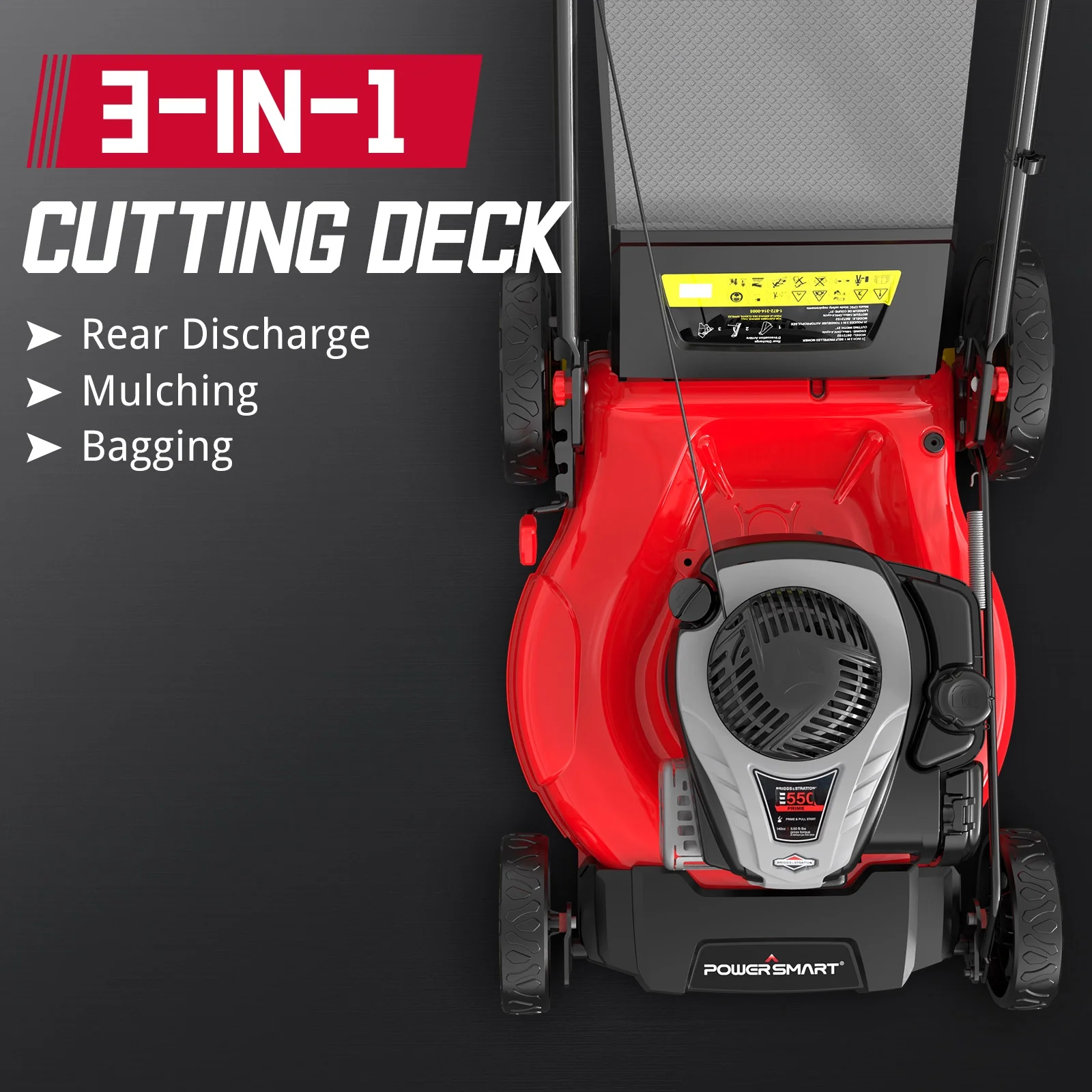 21" Gas Self-Propelled 140cc BS Engine Lawn Mower B8721S2 - Image 5