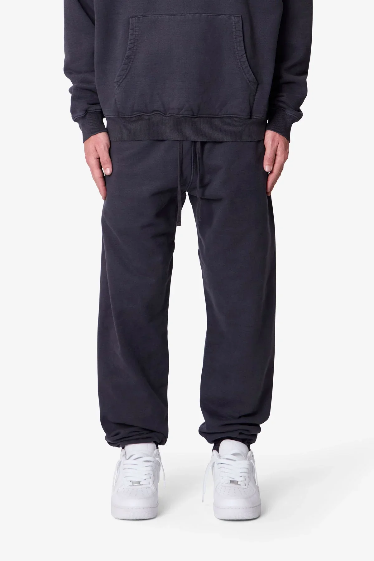 Heavy Basic Sweatpants - Washed Black