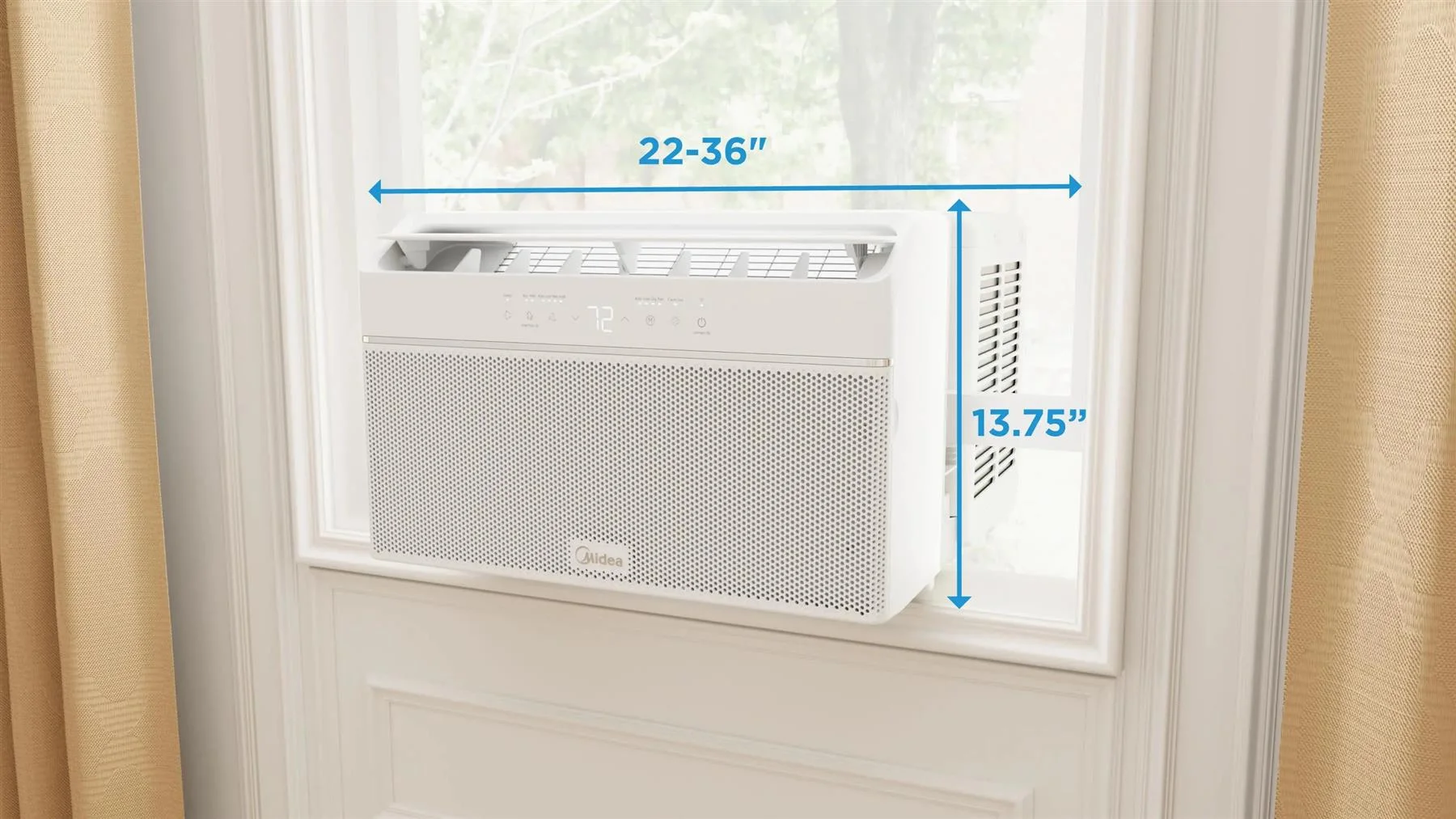 Restored MAW12U1QWT 12,000 BTU DOE U-Shaped Smart Window Air Conditioner 350 sq. ft White Color (Refurbished) - Image 9