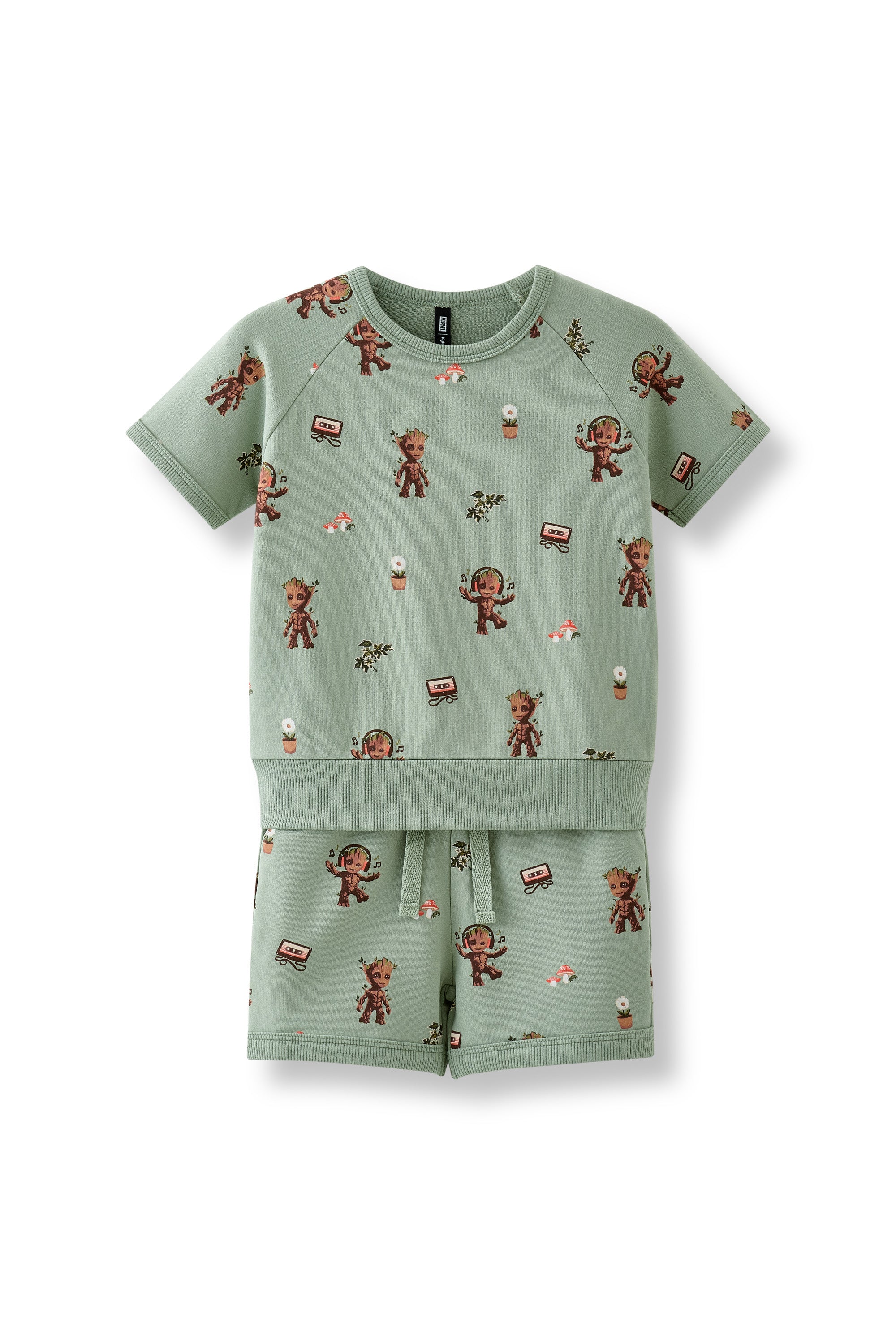Short Sleeve Jogger Set in Groot