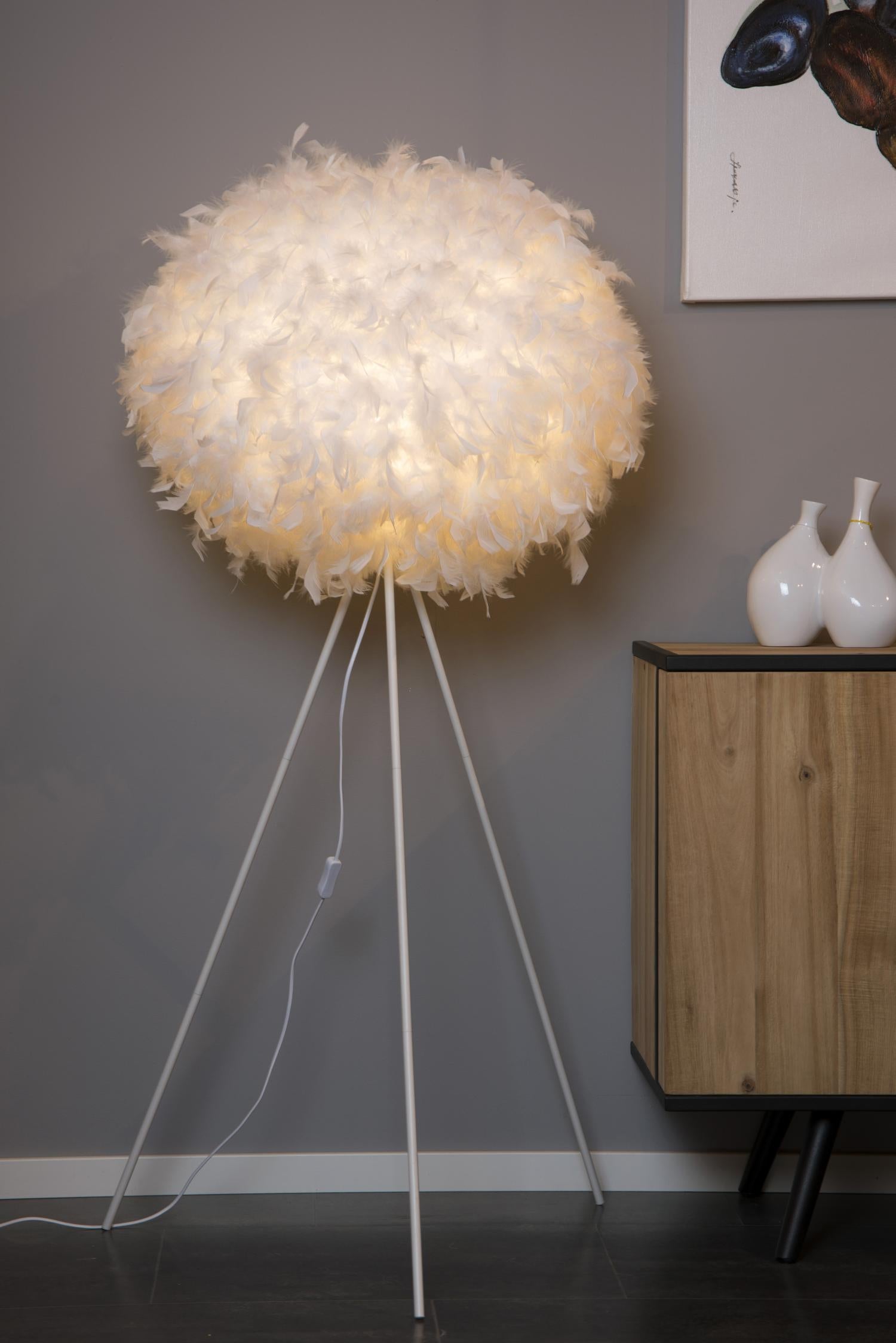 Lucide GOOSY SOFT Vloerlamp - Wit
