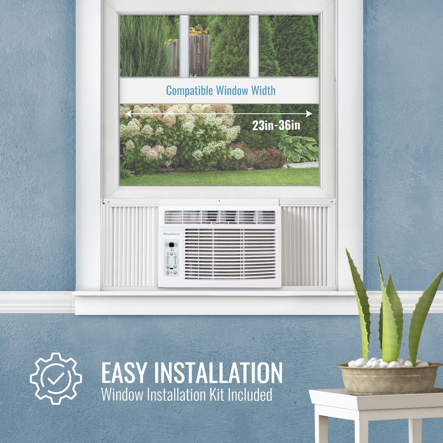 Keystone 14.500 BTU Window Air Conditioner and Dehumidifier