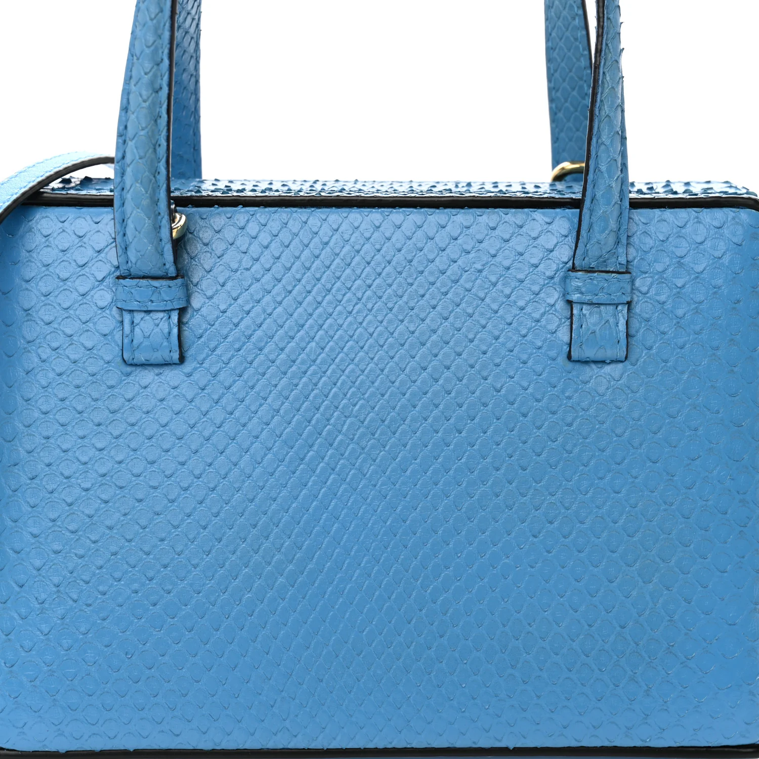 Snakeskin Small Postal Bag Sky Blue