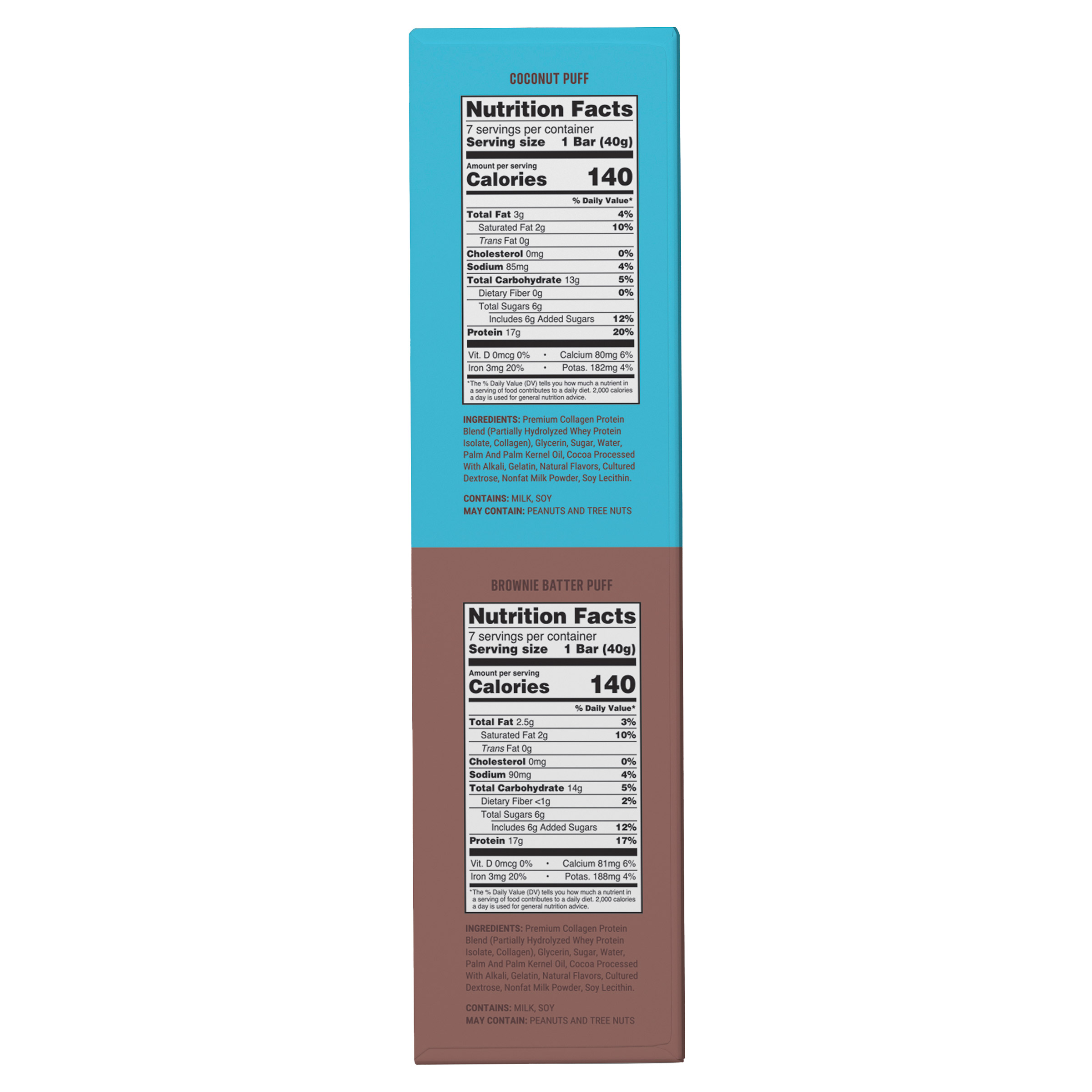 BUILT Puff Protein Bar, Variety Pack, 1.41 oz, 14 - Count