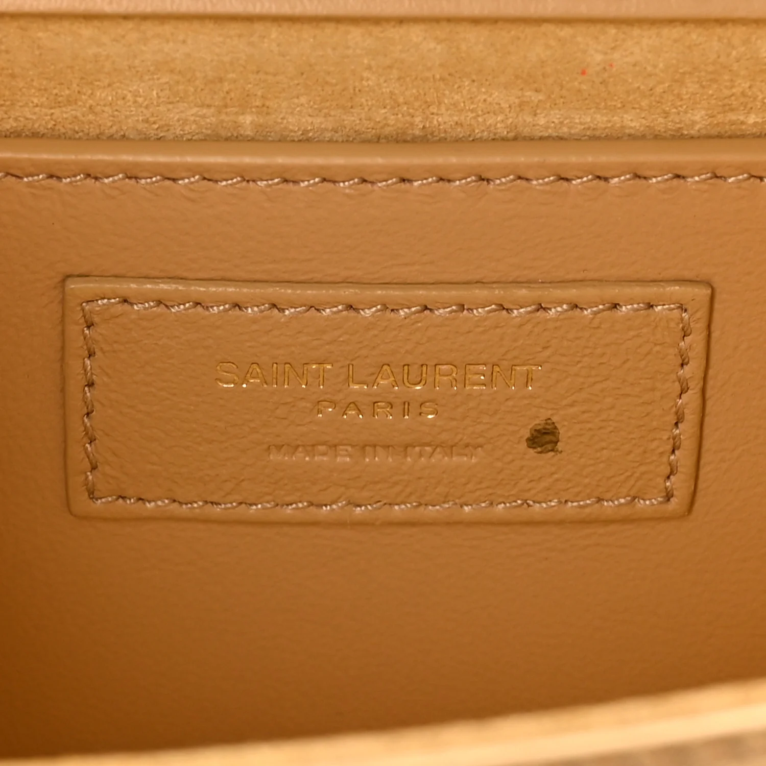 Metallic Calfskin Small Classic Monogram Kate Tassel Satchel Gold