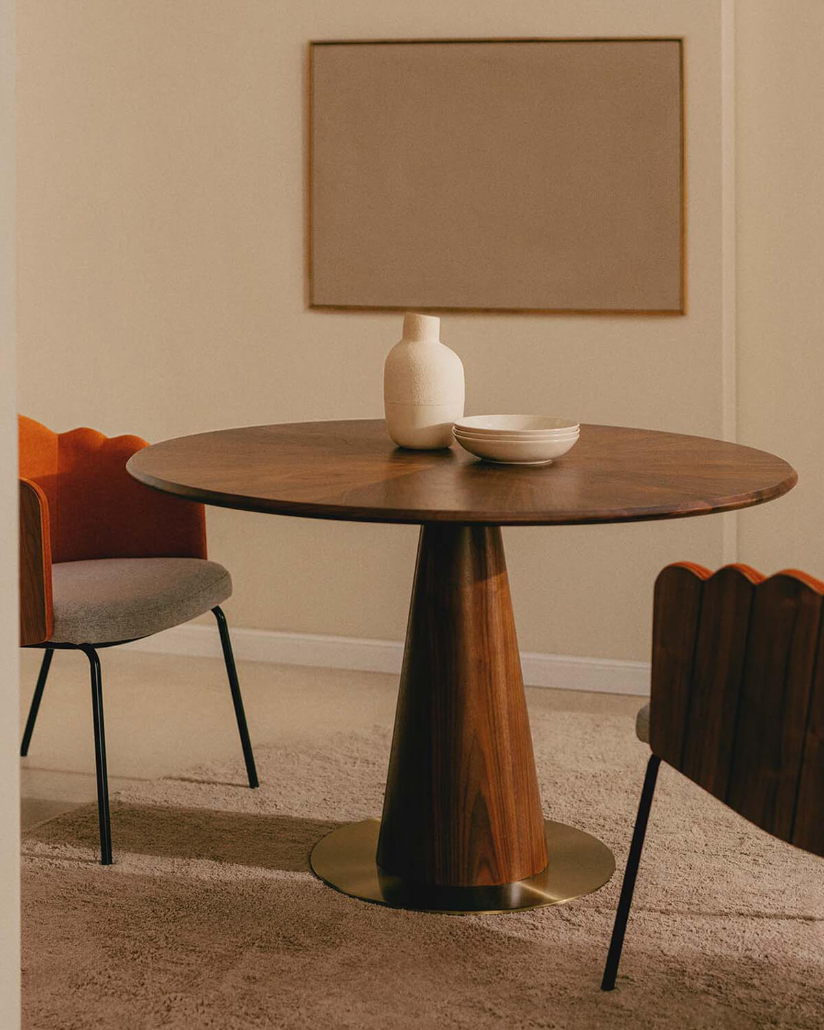 Era - Mesa de Comedor Redonda de Madera (Ø120 cm) Era