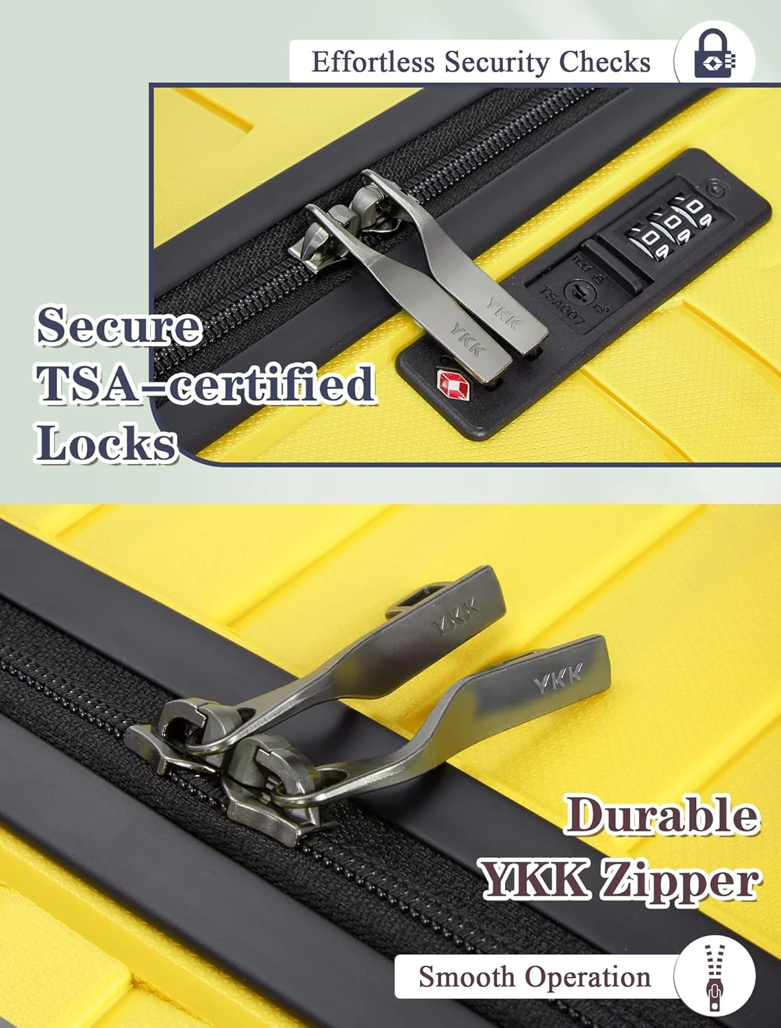 Ensemble de 5 valises à roulettes, valise rigide en ABS avec roulettes multidirectionnelles