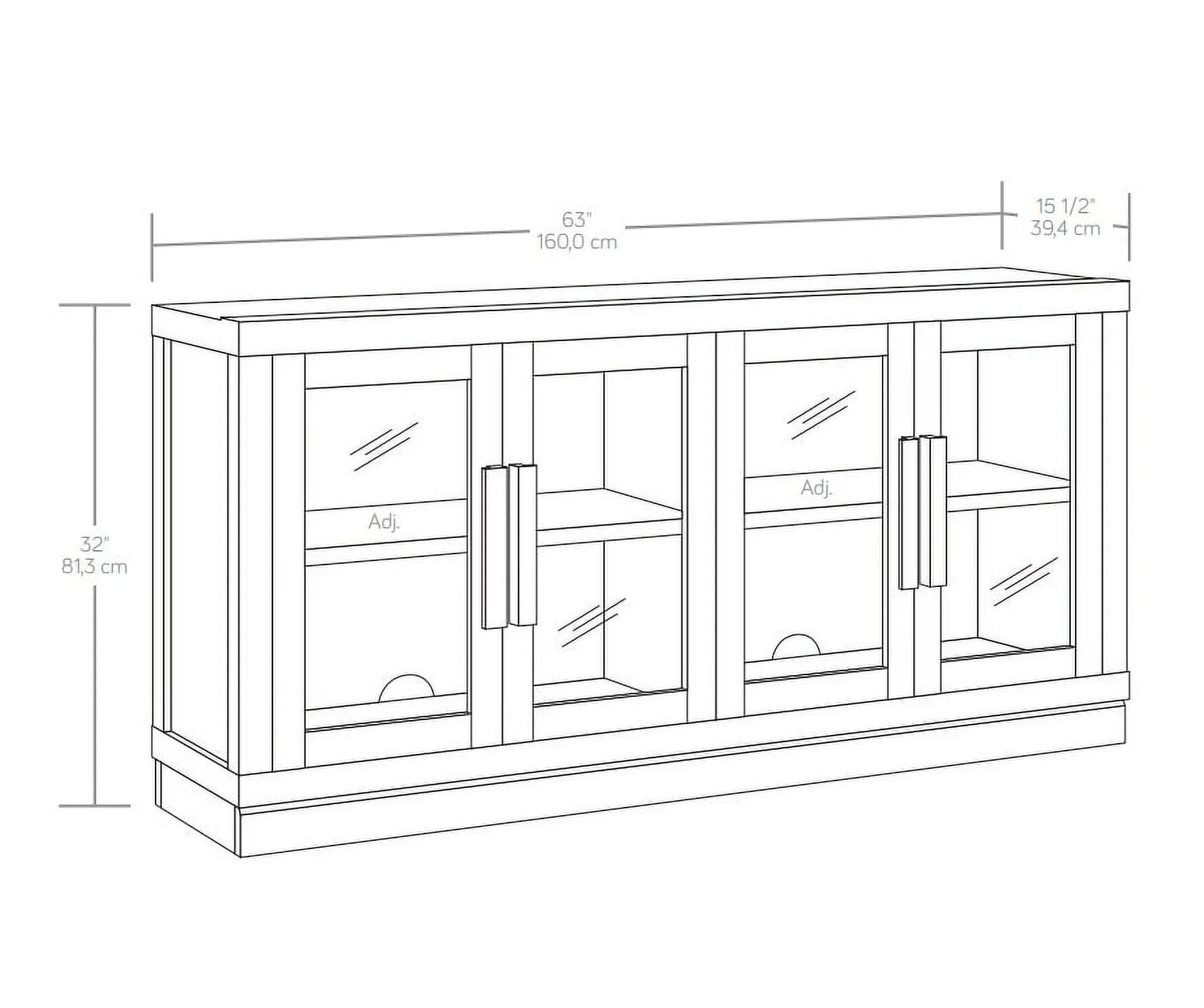 Better Homes & Gardens Ezra TV Stand for TV's up to 70, Light Honey finish