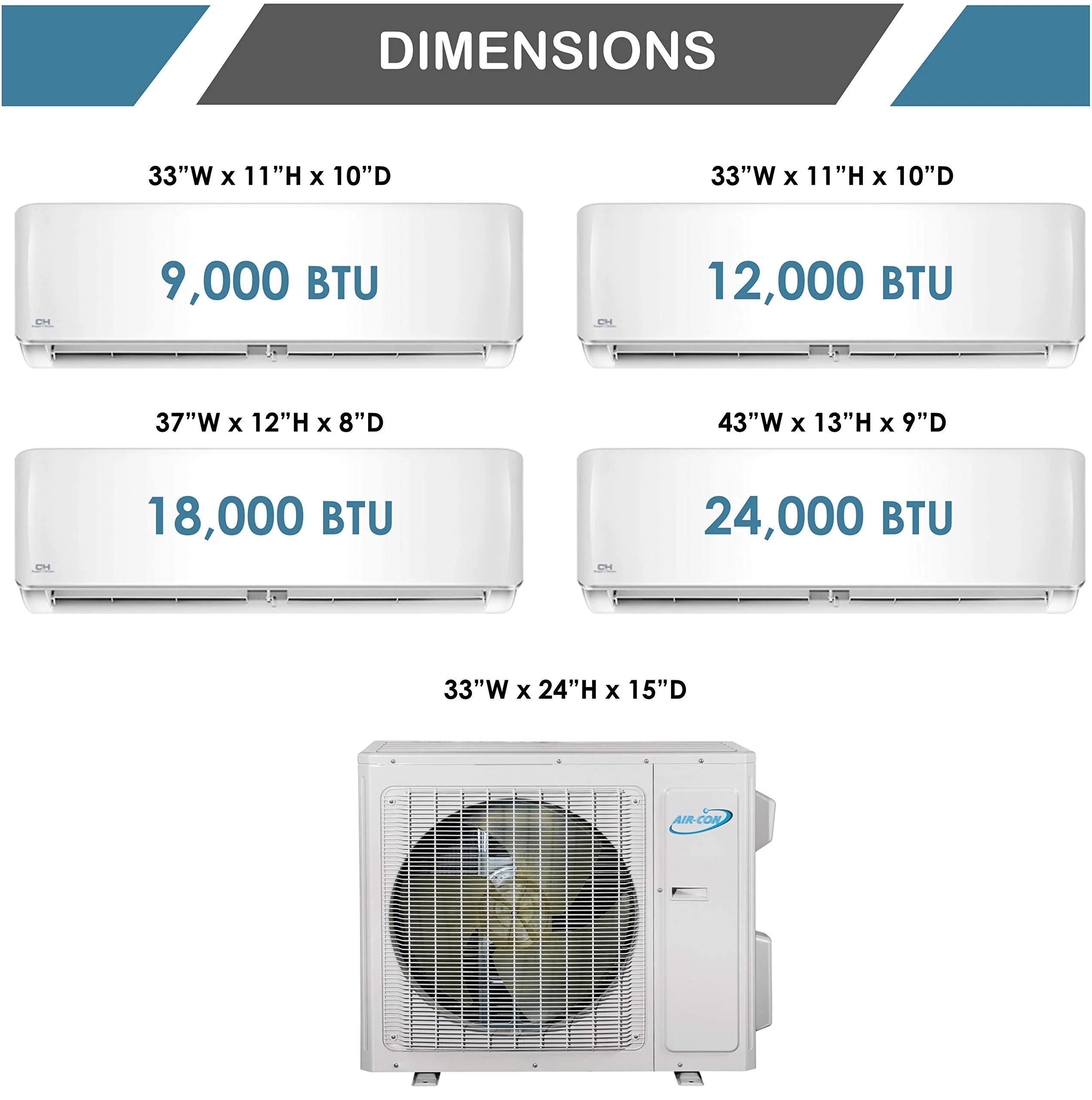 2 Zone Mini Split 9000 12000 Ductless Air Conditioner Pre-Charged Dual Zone 21 Seer Mini Split Includes - Image 6