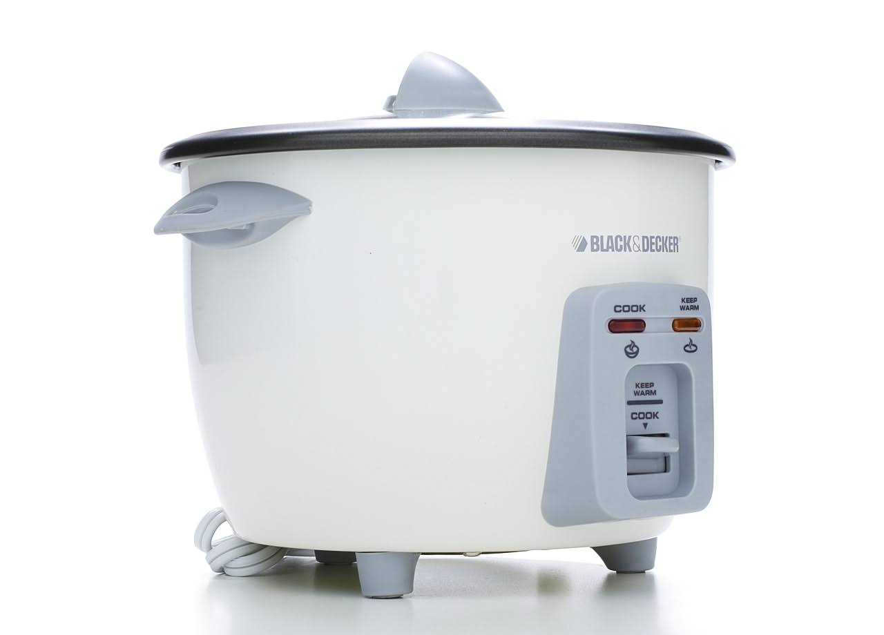 Black & Decker RC3406 6-Cup Rice Cooker, White