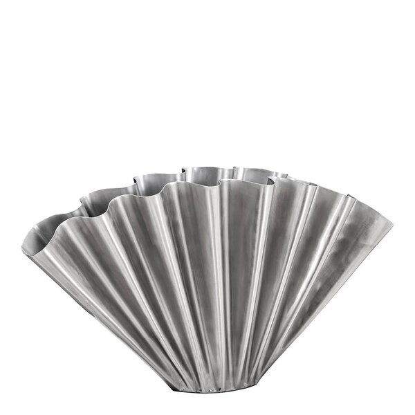 Flood vase 30 cm børstet sølvfinish