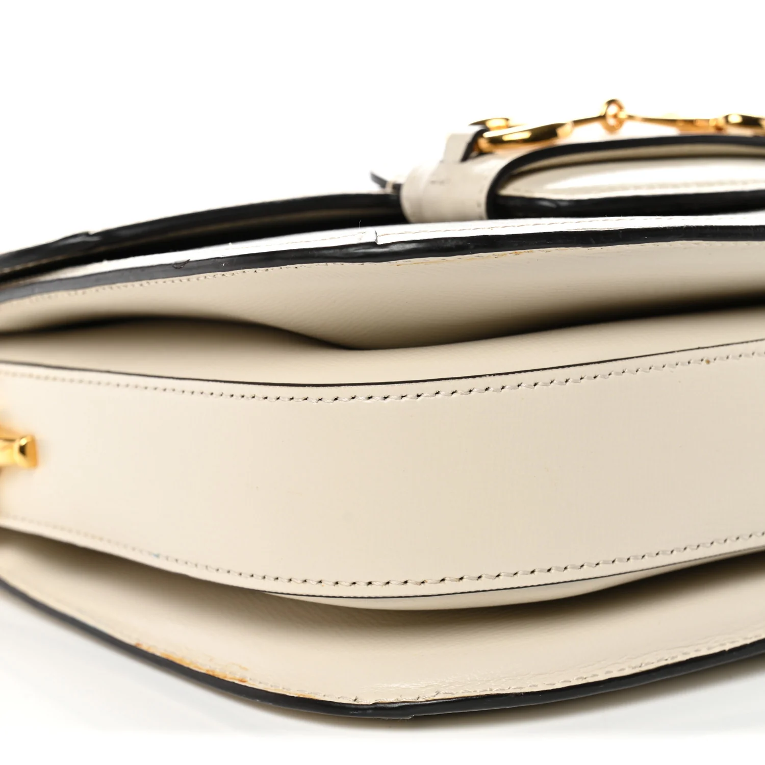 GG Supreme Monogram Horsebit 1955 Shoulder Bag Beige Mystic White