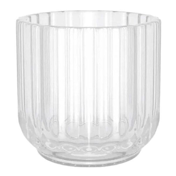 Lyngby lysestake 6,5 cm klart glass