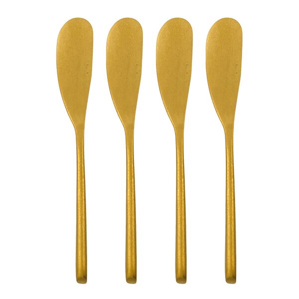 Daily smørkniv 16 cm 4 stk antikk gullfinish