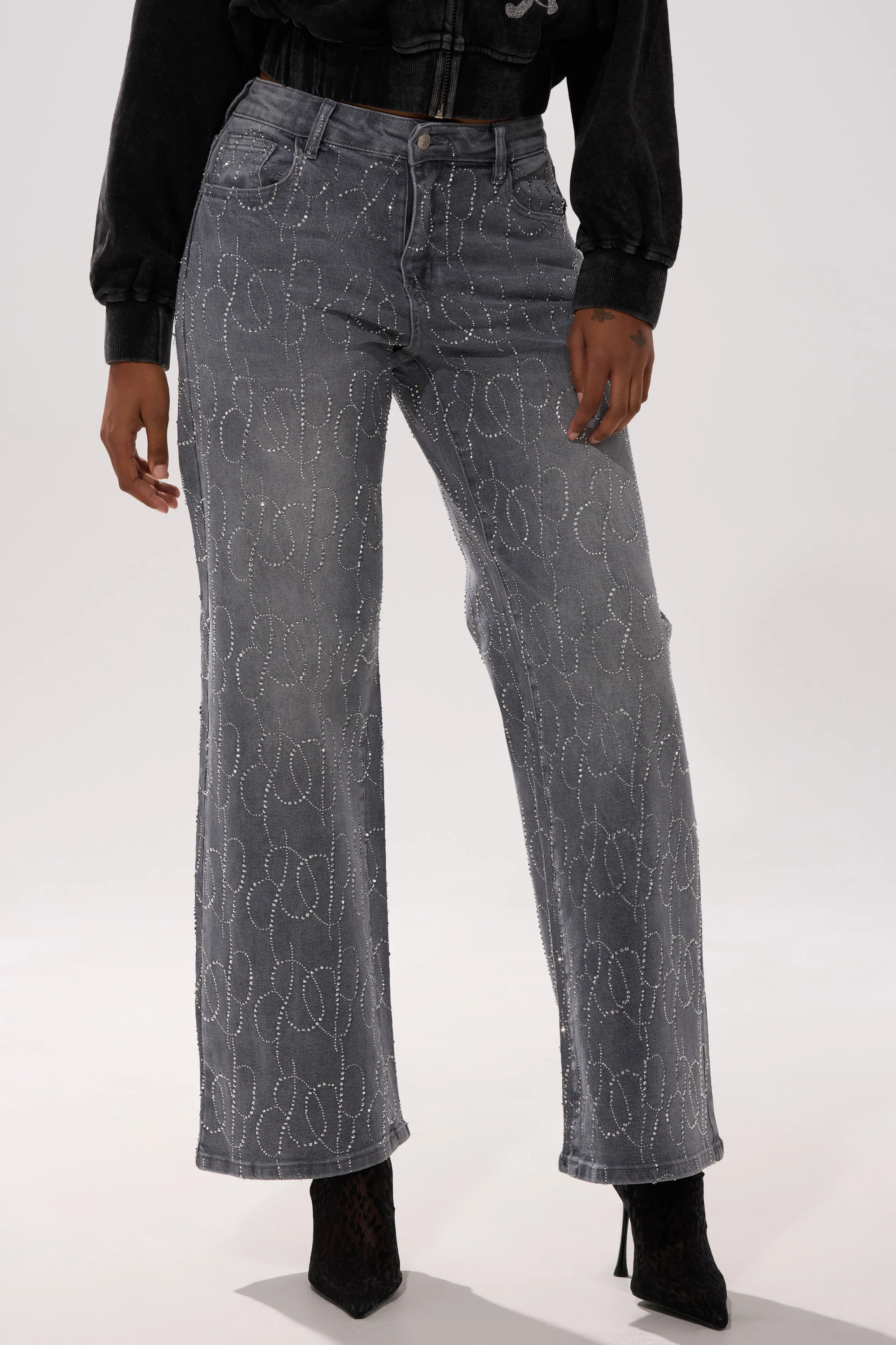 PERFECT LIKE ME EMBELLISHED DENIM - Akira Store