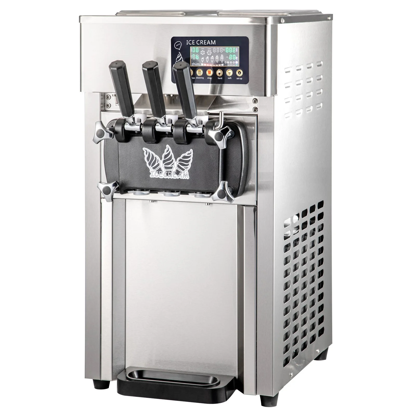 1200W Commercial Ice Cream Machine Countertop 18L/H Soft Serve Ice Cream Maker with LED Display(1200W) - Image 7