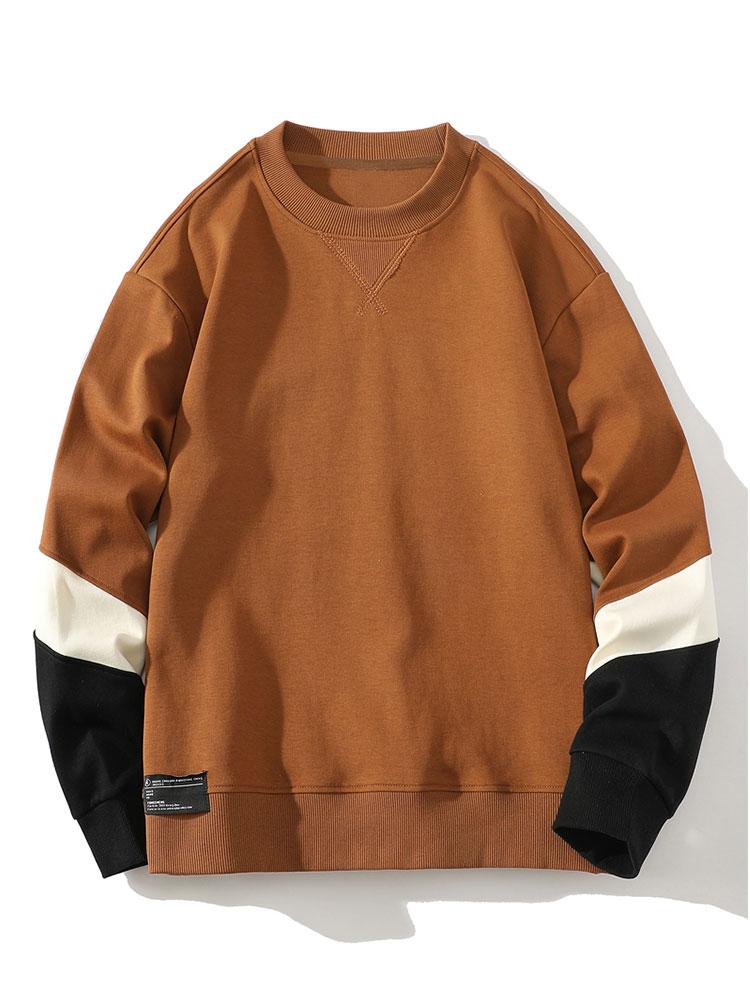 Sweat-shirt à col rond Color Block