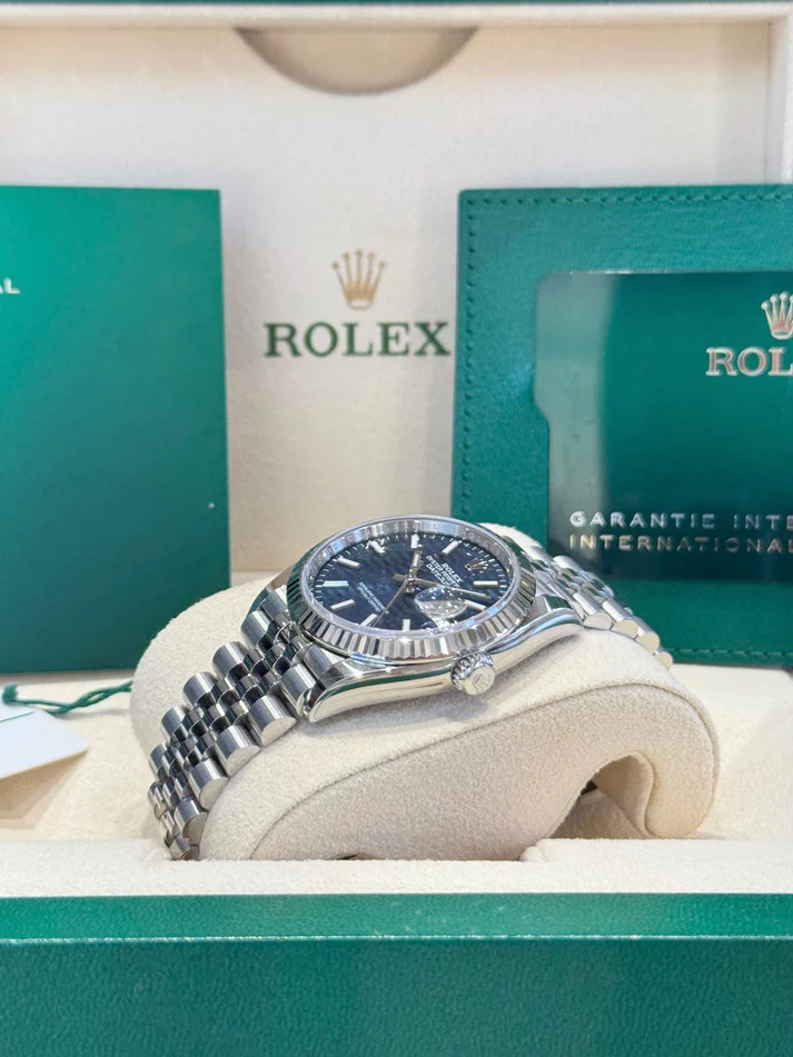 [Super Clone]RLX  Datejust 36mm 126234-0049 Blue Fluted Motif Dial Jubilee Bracelet