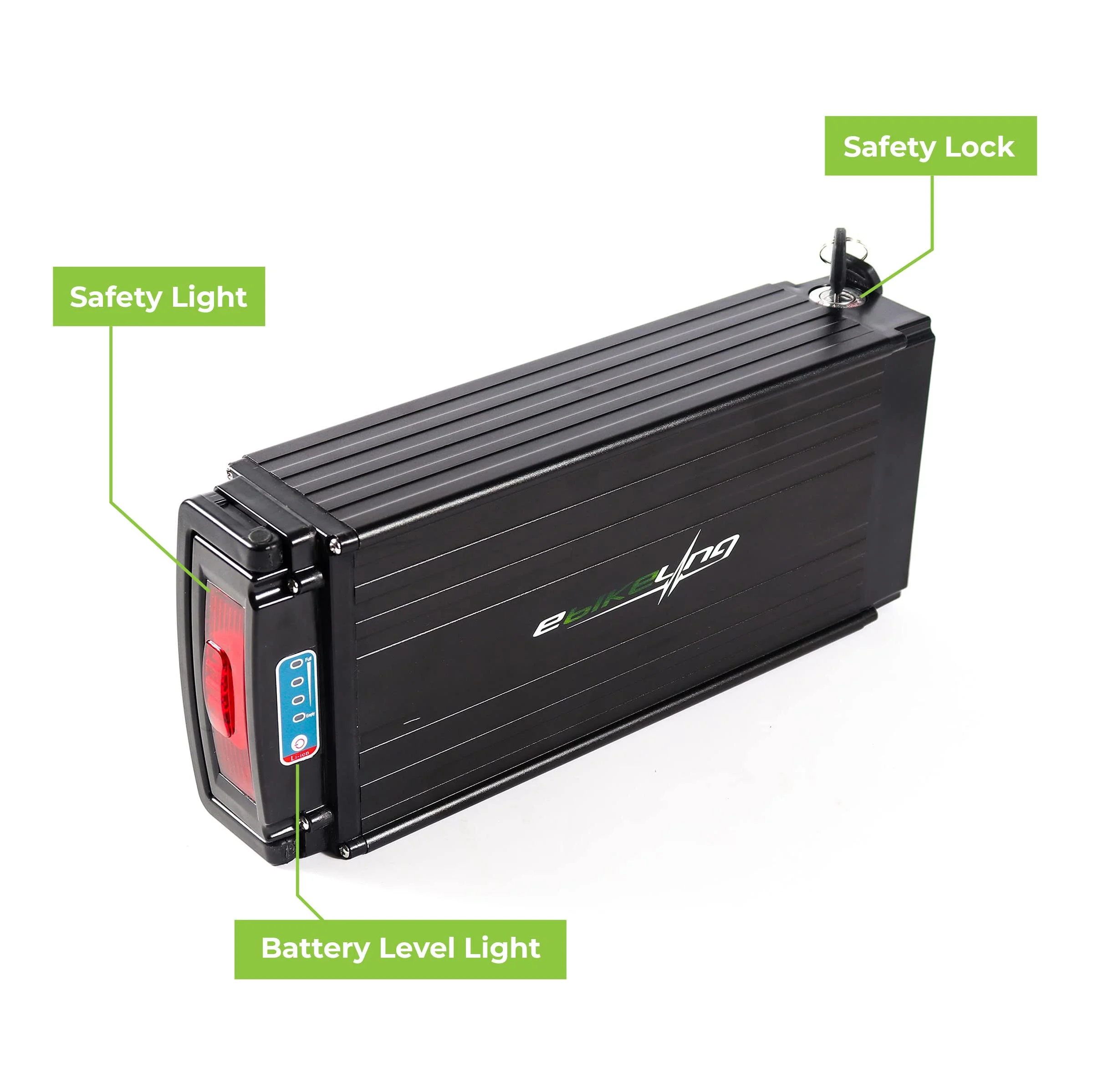 48V 19.2AH Rear-Rack Electric Bicycle ebike Mountain Bike Lithium ion Rechargeable Battery Pack, Perfect Power Solution for Enhanced Performance and Longevity(48V 20AH Rear-Rack) - Image 2