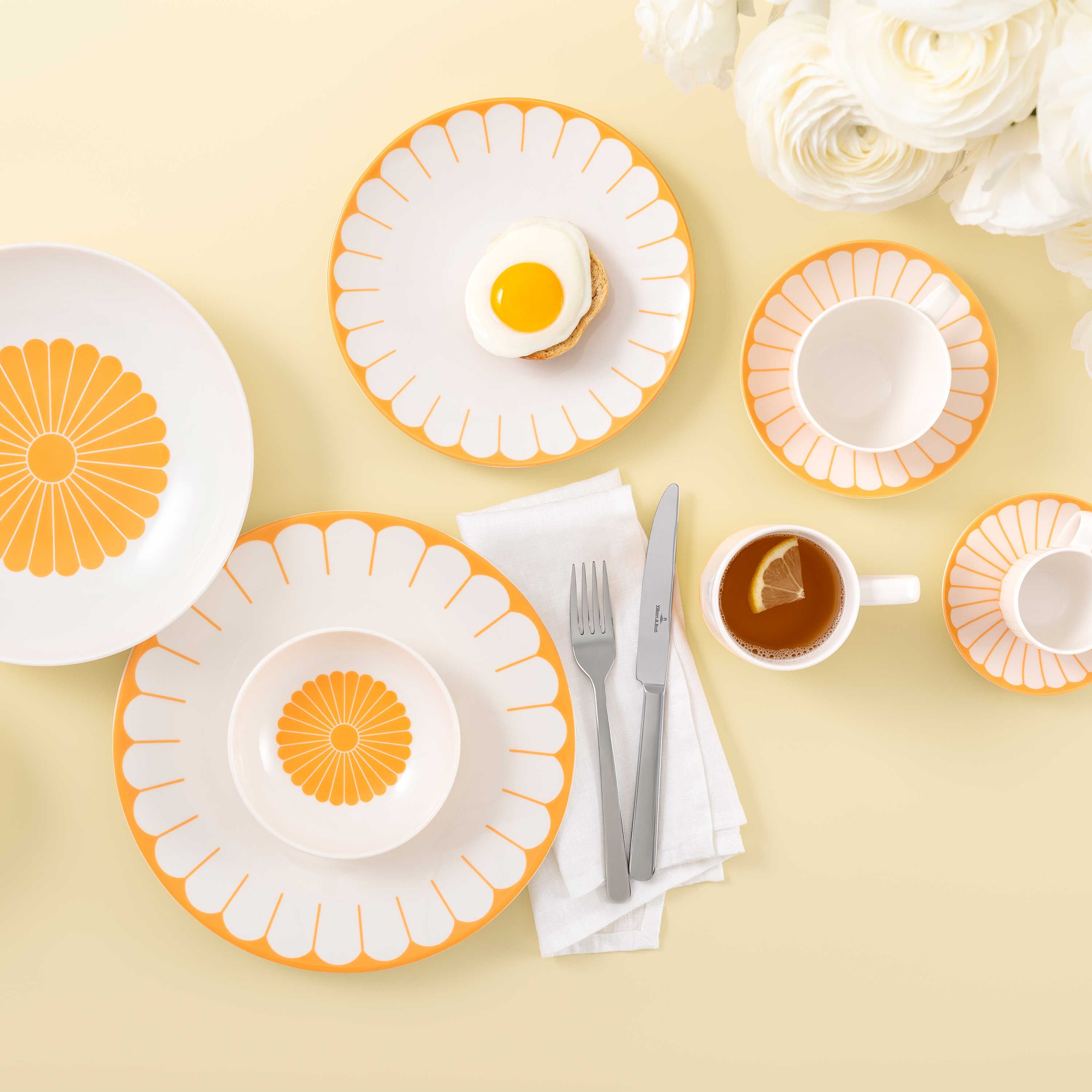 Fleur Coffee cup saucer - White, 5.9'', Premium Porcelain
