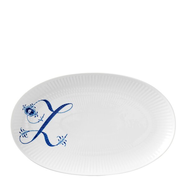 Alfabet oval tallerken Z 23 cm
