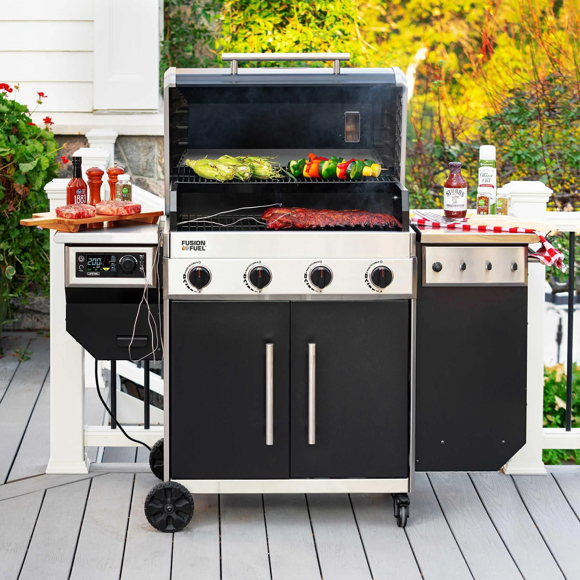Lifetime Gas Grill and Wood Pellet Smoker Combo, WiFi and Bluetooth Control Technology Image 2