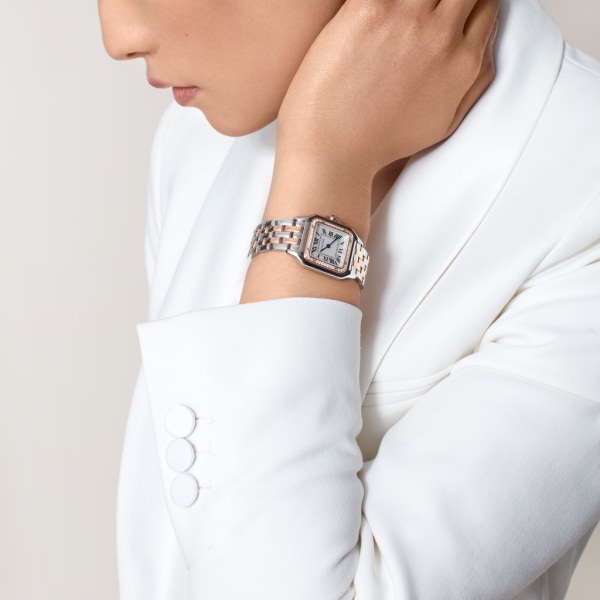 [Super Clone]PANTHERE Rose Gold Mix Diamond 30mm