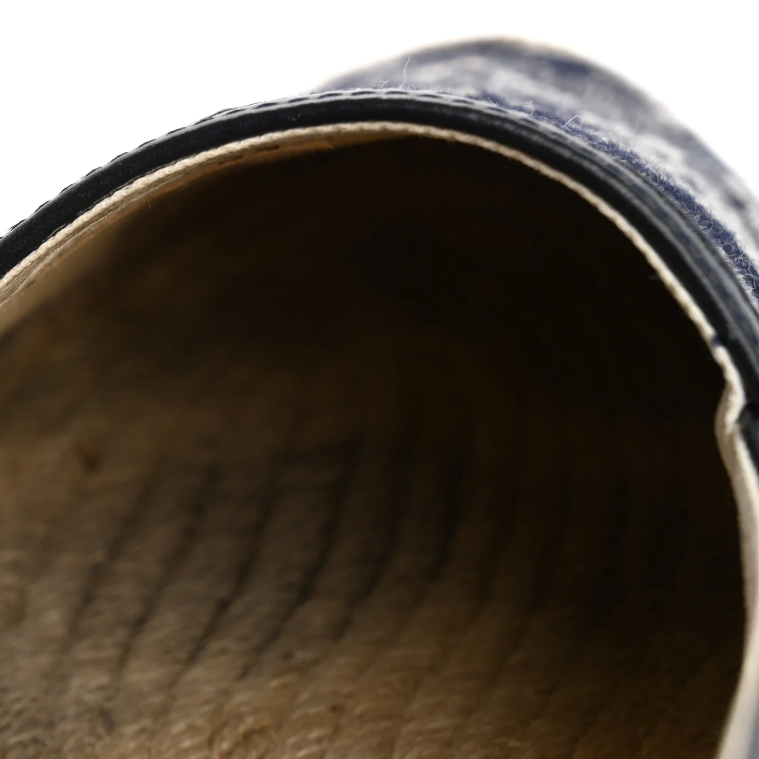 Monogram Denim Espadrille Flats 8.5 Blue