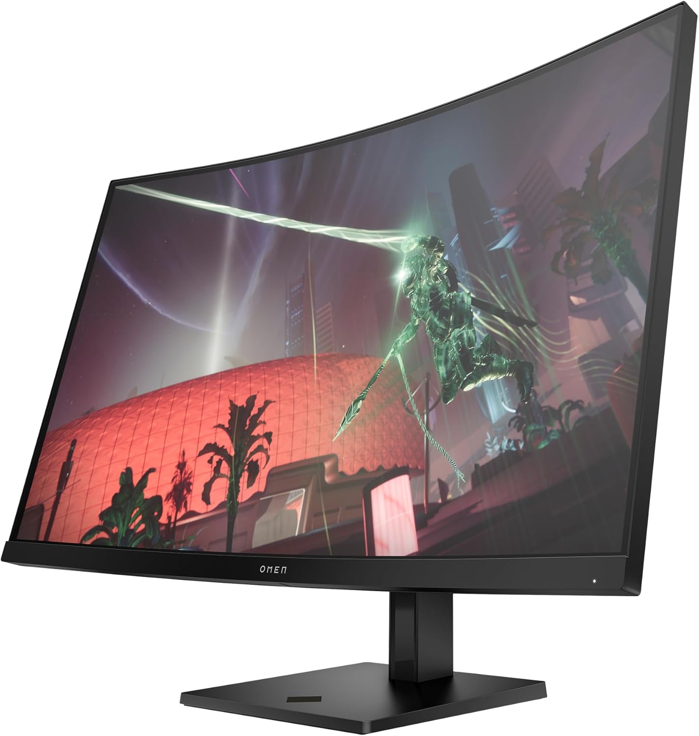 HP OMEN 32c QHD 165Hz Curved Gaming Monitor  QHD Display (2560 x 1440)  VA Panel  99% sRGB  90% DCI-P3  16:9  AMD FreeSync Premium Technology  32c (2023)