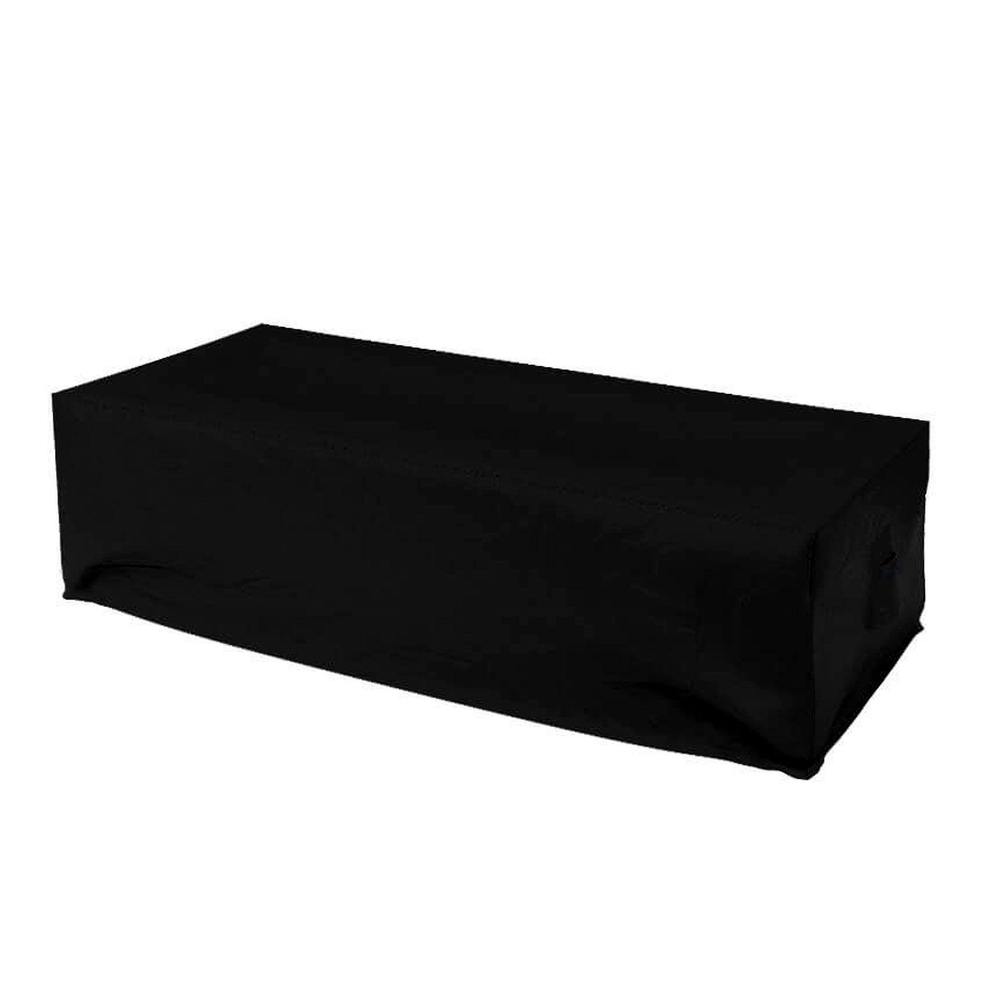 XO Black Rectangular Fire Table Cover
