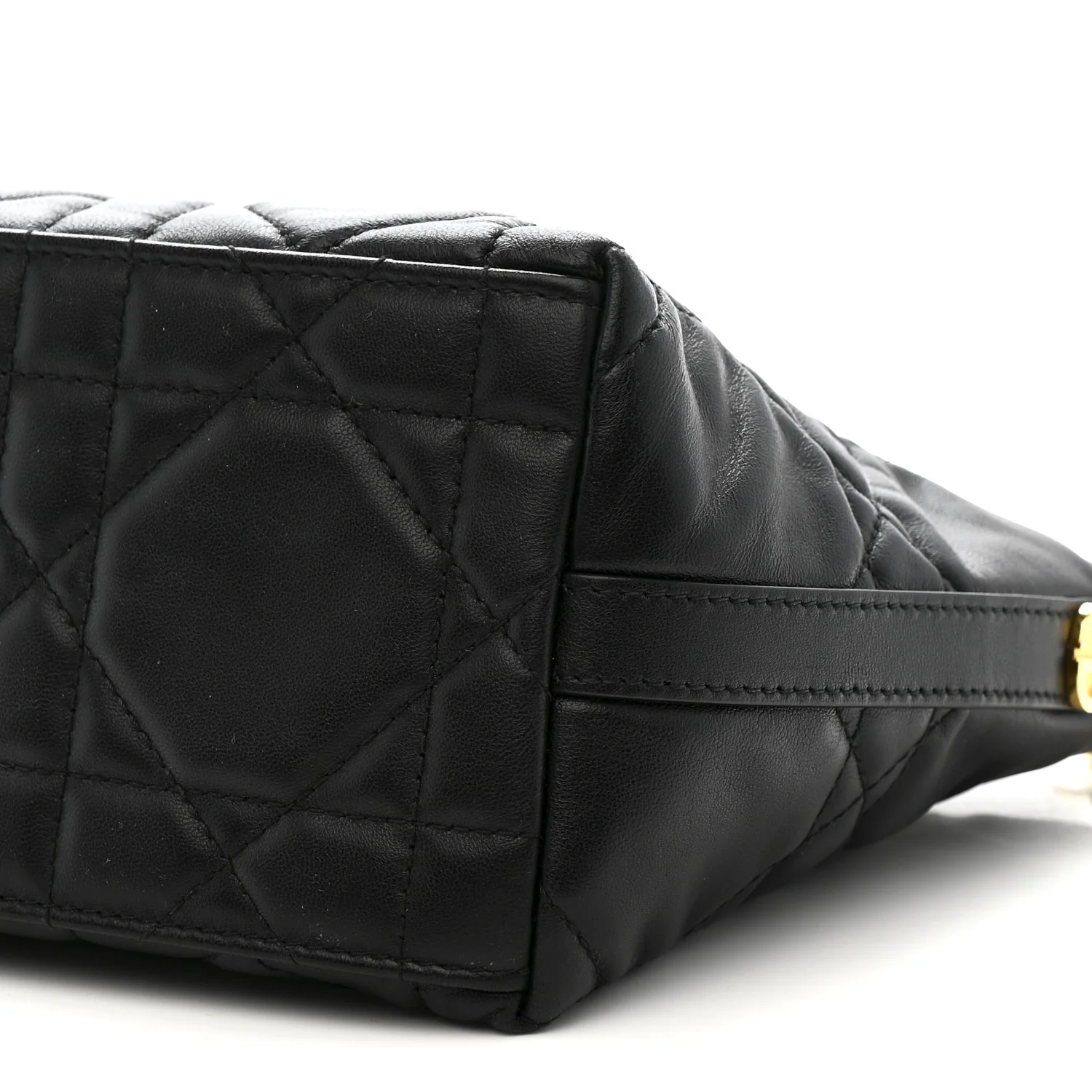 Lambskin Macrocannage DiorStar Hobo Bag Black