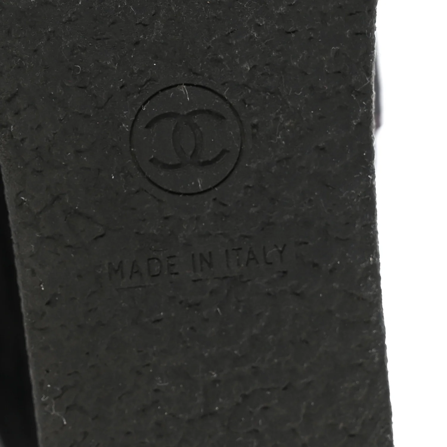 Suede Calfskin Chain Around High Boots 41 Black