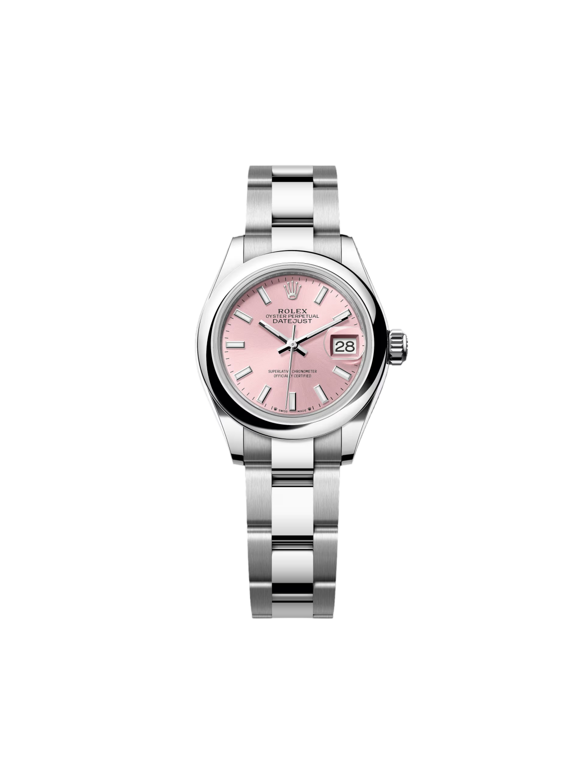 【Super Clone】RLX Lady-Datejust 28mm  279160 Oyster Perpetual Pink Dial Oyster Bracelet