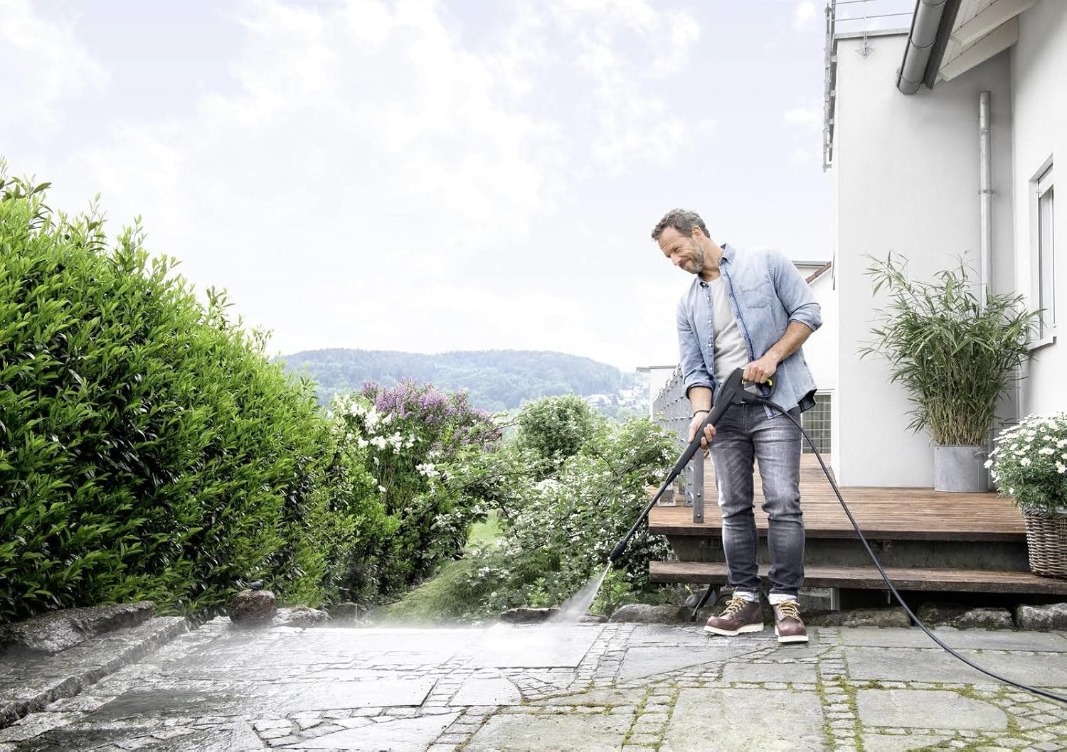 Krcher hogedrukreiniger K 7 Premium Power Home, druk: 180 bar, debiet: 600 l/h, oppervlaktecapaciteit: 60 m/h, vermogen: 3.000 W, slanghaspel, met pistool, vuilvreter, spuitlans