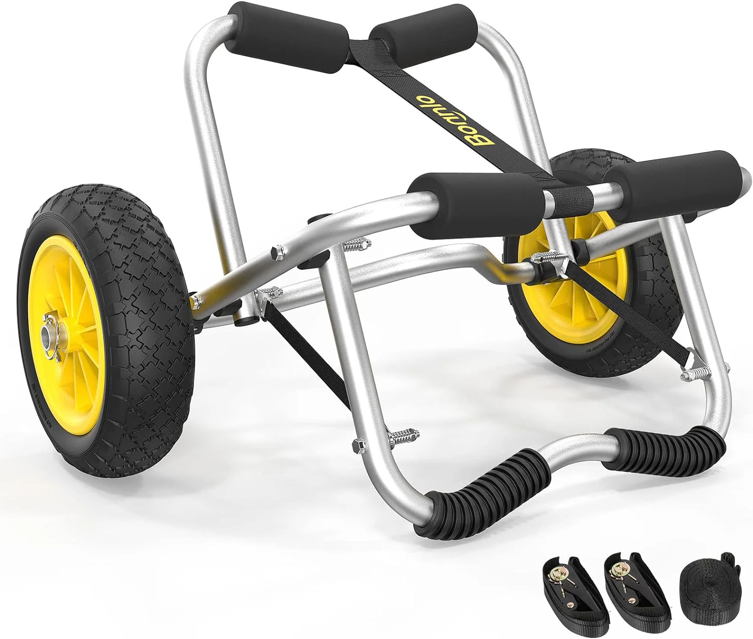 Kayak Cart Dolly Kayak Wheels Detachable Canoe Cart with Solid Tires and Kickstand Kayak Trolley