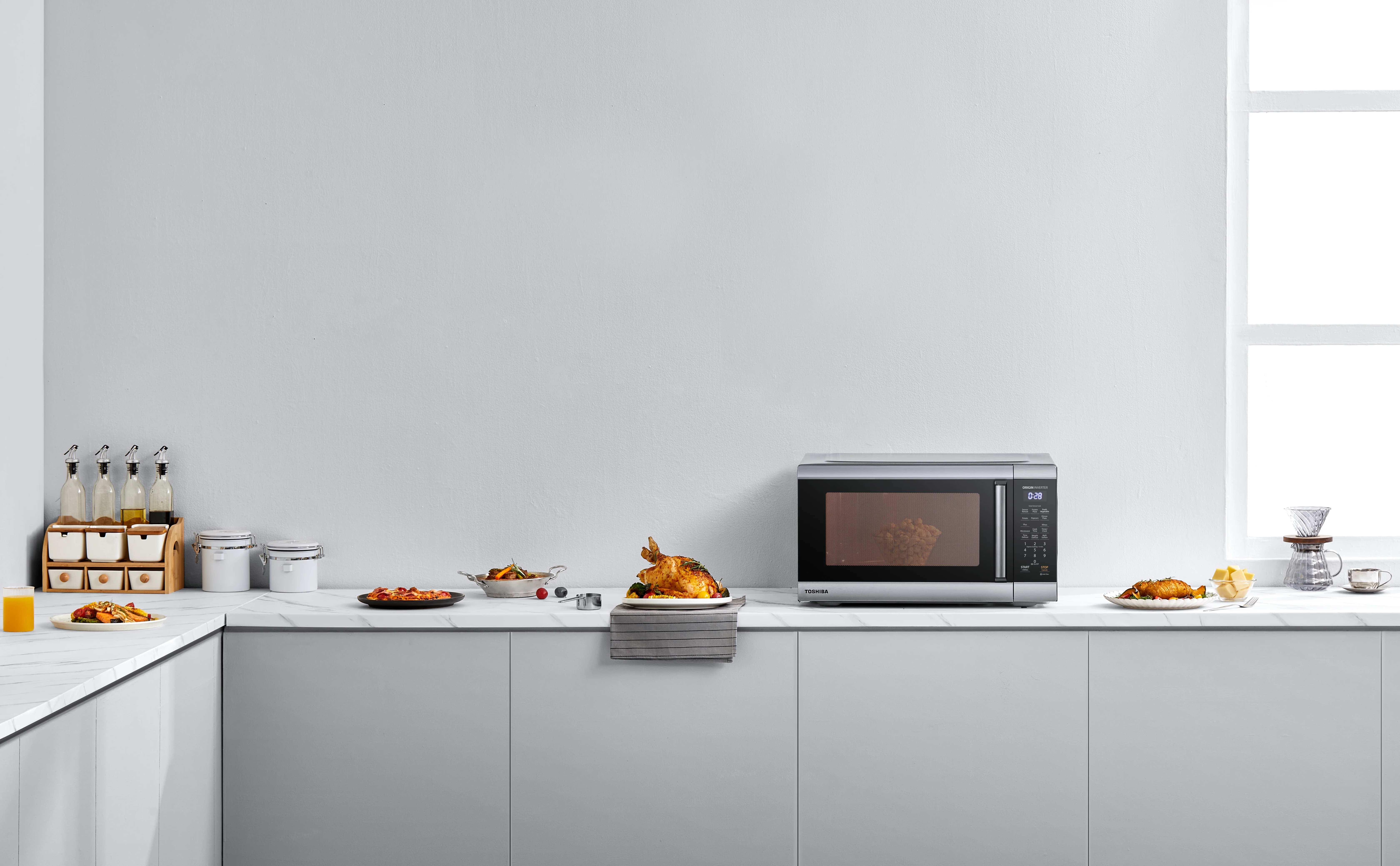 2.2 cu. ft. Countertop Microwave Oven, 1200 Watts, Stainless Steel - Image 4